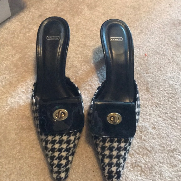 Coach tweed mules - Picture 1 of 6